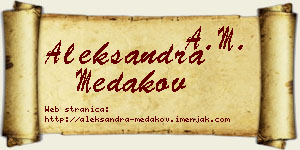 Aleksandra Medakov vizit kartica